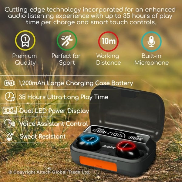 GadJet TouchBeats Wireless Earbuds