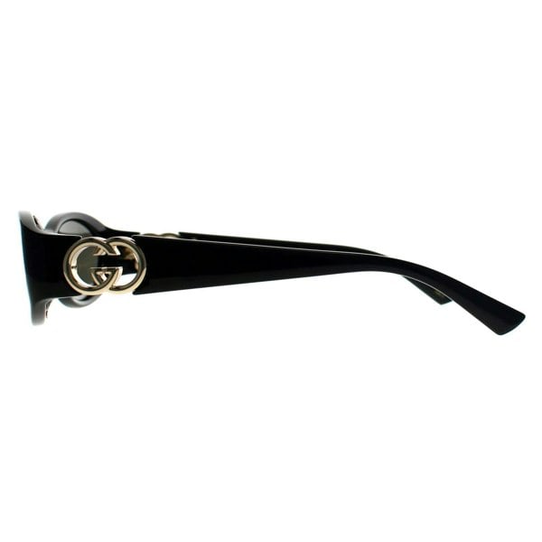 Gucci Sunglasses GG1660S 001 Shiny Black Gold Grey