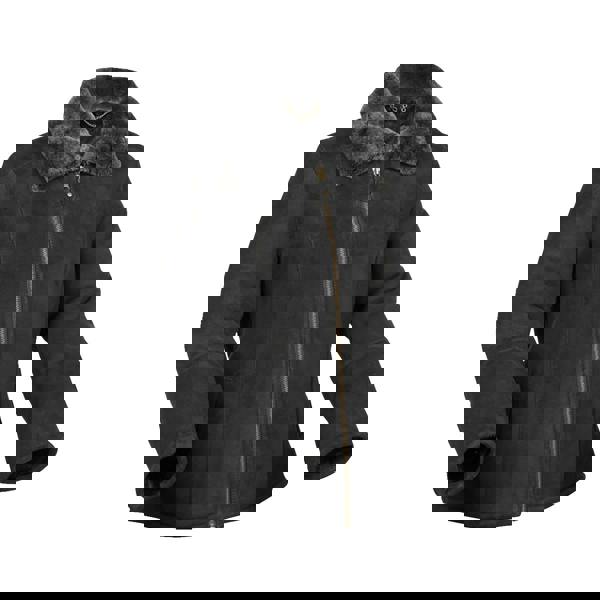 Eastern Counties Leather Womens/Ladies Hillary Aviator Sheepskin Coat - Black