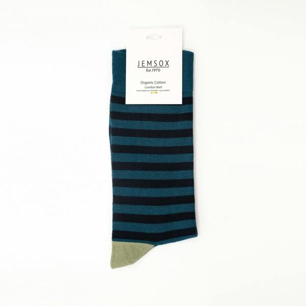Jemsox Breton Stripe Organic Cotton Mens Socks | Comfort Fit & Breathable Style