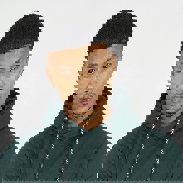 Brave Soul Dark Green Hoodie with Crossover Neck - Dark Green Image 3