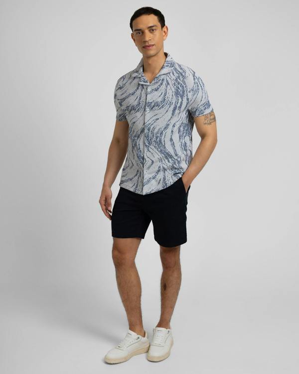 Steel & Jelly Pinner - Wave Effect Short Sleeve Shirt