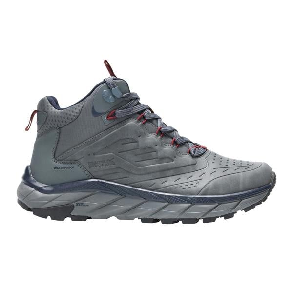 Regatta Mens Derino Mid Cut Walking Boots - Granite/Navy - 
