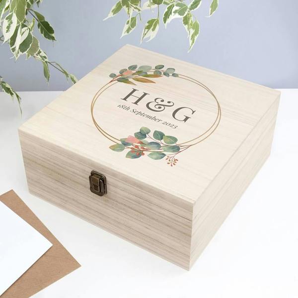 Personalised Wedding Date Memory Box - lifestyle shot