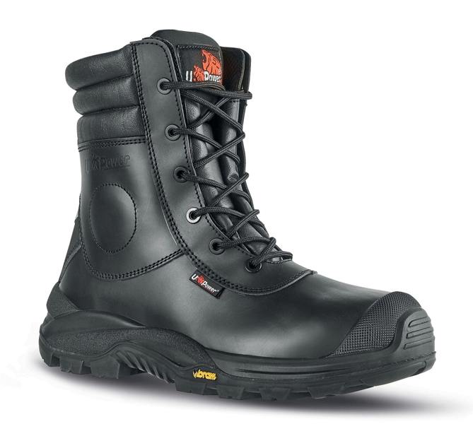 U-Power Leopard Leather Work Hi Leg Vibram Lace Up Toecap Midsole Work Boots