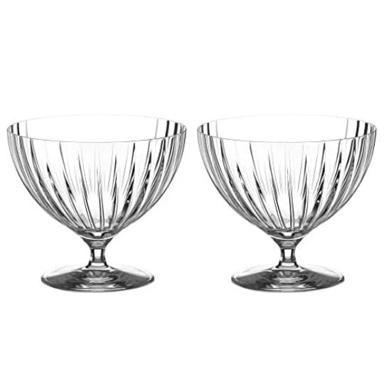 Diamante Glass Dessert Bowls 'Mirage' - Set of 2