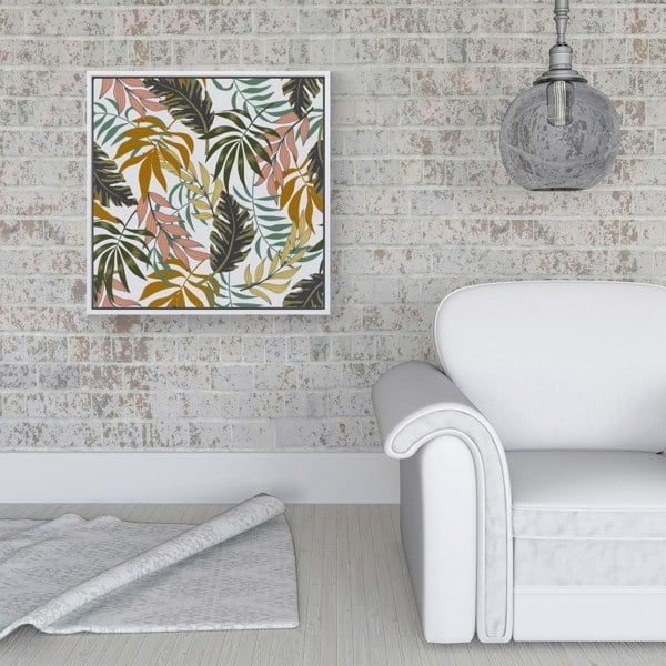 Warren Reed Tropical Leaves Framed Canvas