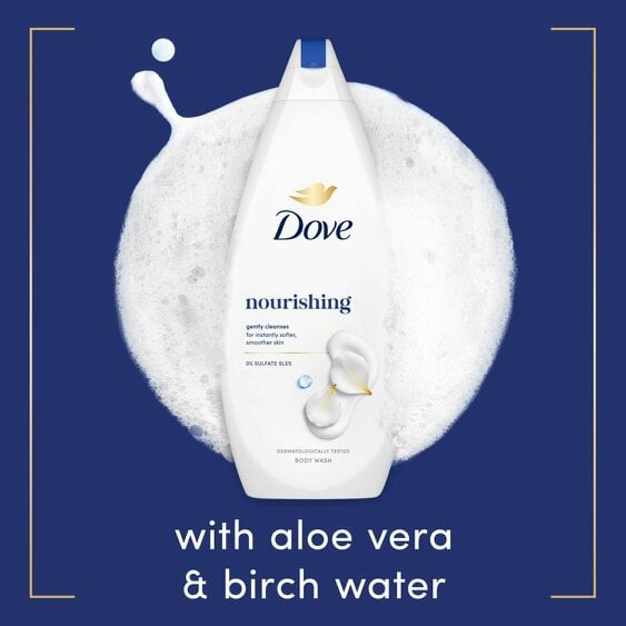 Dove Caring Bath Nourishing Body Wash 720ml with 0% Sulfate SLES