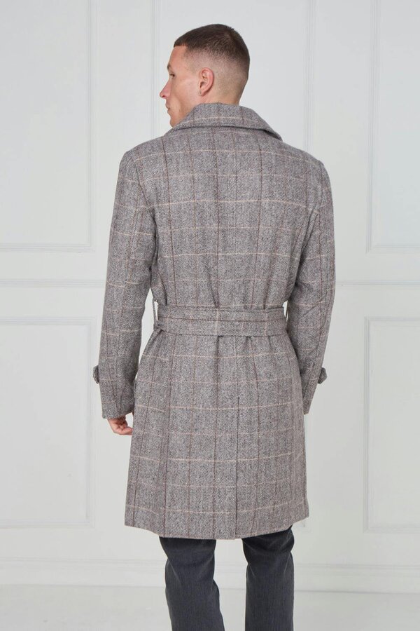 Elaina Fashion Premium Men's Double-Breasted Trench Coat