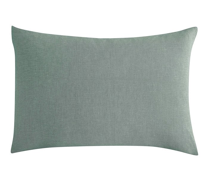 Lazy Linen 'Pure Washed Linen' Pillowcase Pair - Sage Green