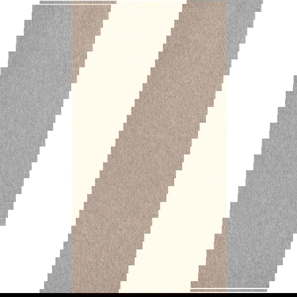 Beige Low Pile Area Rug Plain Design non-shedding