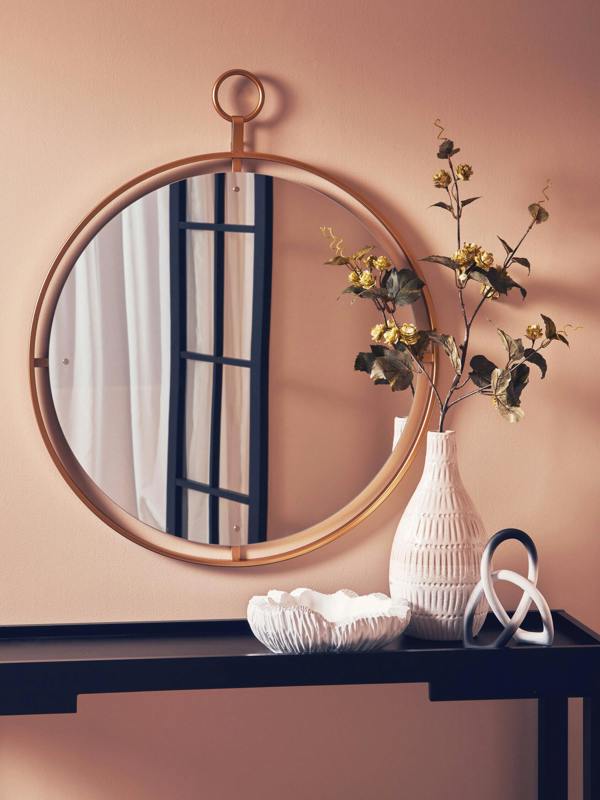 Interiors by Premier Matera Gold Wall Mirror With Ring