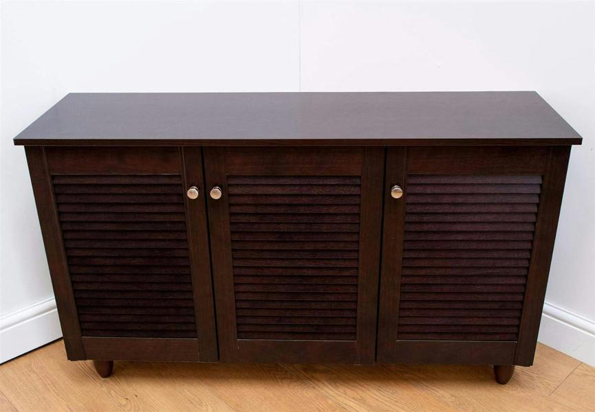 Timber Art Design Modern Shoe Storage Cabinet 3 Doors Footwear Stand Rack Unit Cupboard