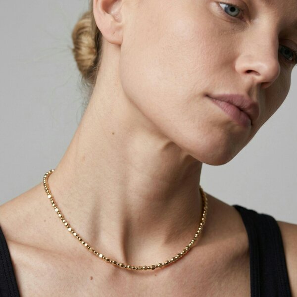 Uchi & Soto Shikaku Gold Small Bead Necklace