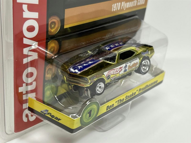 Auto World Slot Cars 1970 Plymouth Cuda Don The Snake Prudhomme HO Scale Slot Car SC369-1