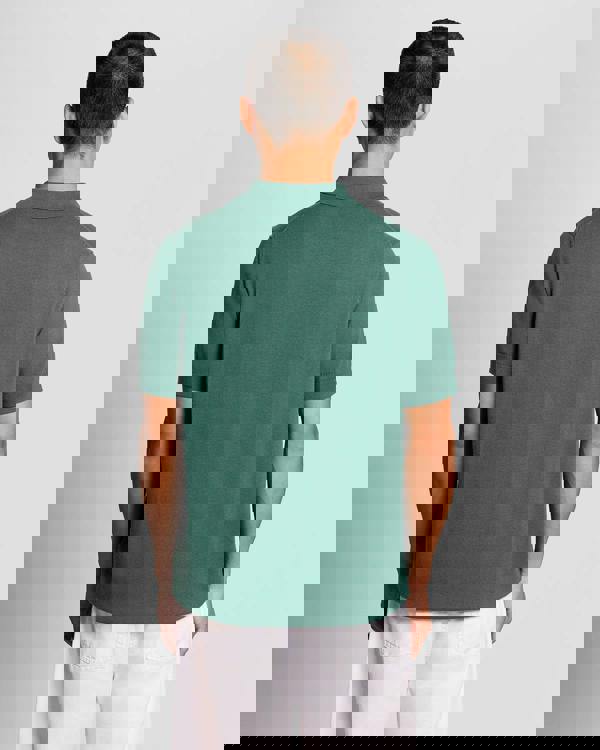 Lyle & Scott Cotton Short Sleeve Mens Knitted Polo - W130 Everglade | CHO | Designer Mens Short Sleeve Polo Shirts