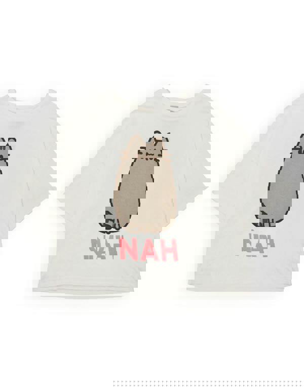 Pusheen Womens Off-White Pusheen The Cat Short Sleeve Long Leg Pyjama Set