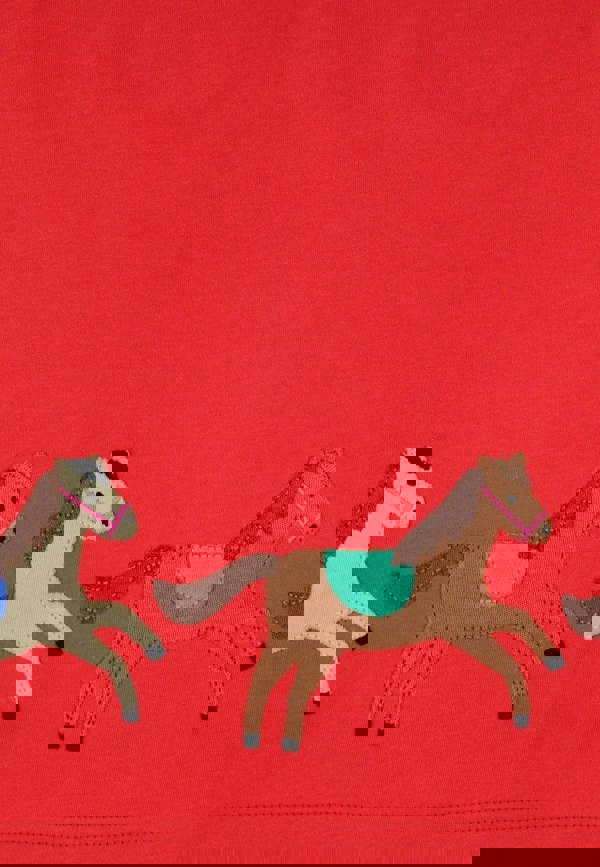 Organic Pink Horse and Pony Applique Dress - Toby Tiger