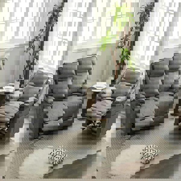 Furniture One Manual Recliners Sofa Set,105–135 Degrees Recliner Padded Sofa with Adjustable Backrest