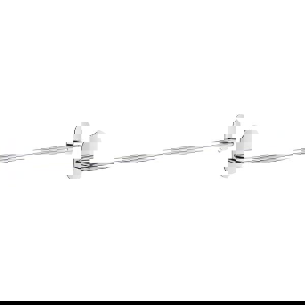 Chromed stainless steel towel rail