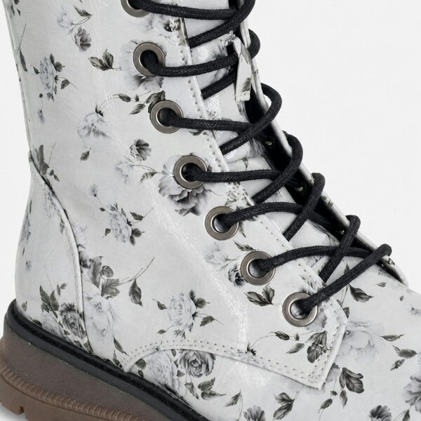 Cipriata ANNETTA Floral Ankle Boots   in  Grey