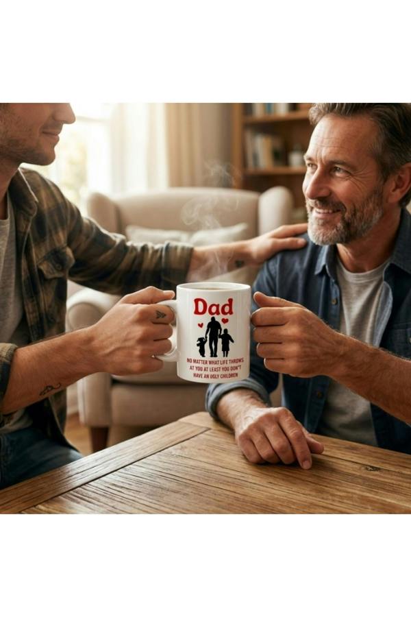 Dyzi Dad Funny Mug No Matter What Life Throws Ceramic Coffee Cup