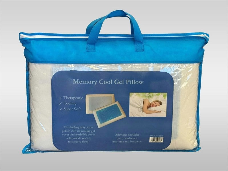 HomeSpace Direct Memory Foam Pillow with Cooling Gel