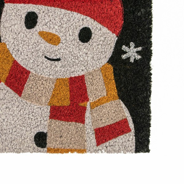 JVL Festive Latex Backed Coir Entrance Doormat, 60x90cm, Merry Christmas