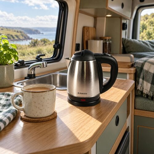 Mestic Kettle for Caravan Campervan Motorhome 1L 800W Low Wattage Mestic UK Plug