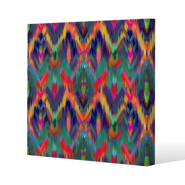 Benjamin Tate Design Abstract ethnic ikat pattern (Canvas Print)