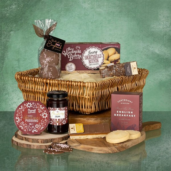 Christmas Treats Tray Tea and Biscuits Basket
