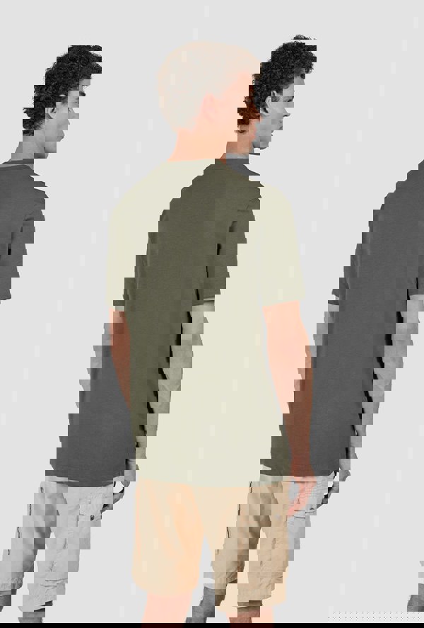 Paul & Shark Men's Cotton Jersey T-Shirt with Distressed Sharks Print - Green