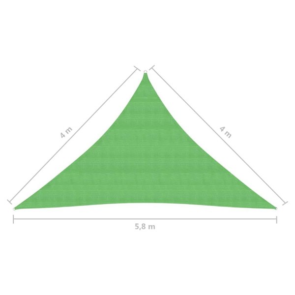 Berkfield Sunshade Sail 160 g/m�__ Light Green 4x4x5.8 m HDPE