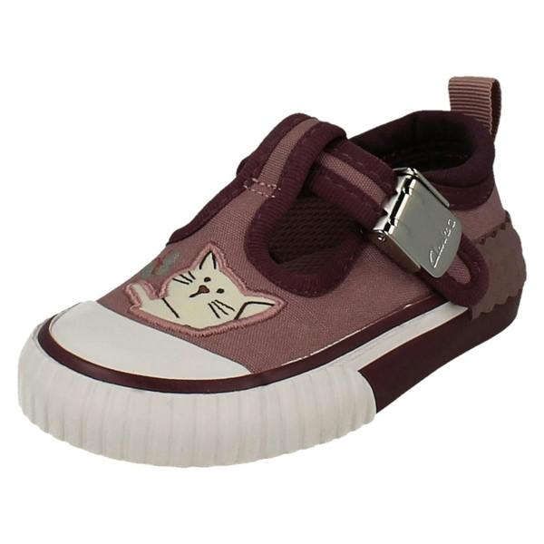 Clarks Girls Clarks Canvas T-Bar Foxing Pet T