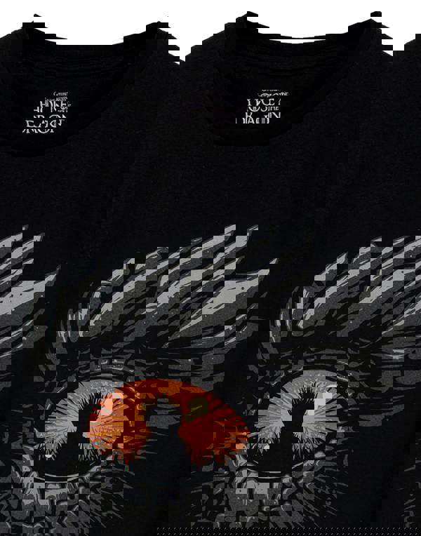 Game of Thrones Mens Black Dragon Eye Graphic Short Sleeved T-Shirt