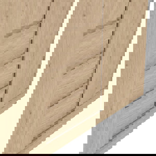 Furniture To Go Naia Wardrobe with 2 sliding doors + 1 door + 3 drawers in Oak structure Jackson Hickory