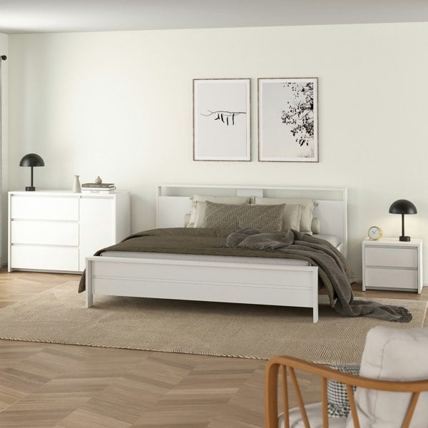 Furniture To Go Next Nightstand 2 Drawers White