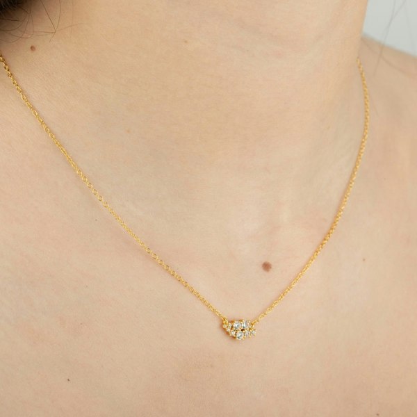 Gold Trip Crystal Cluster Necklace