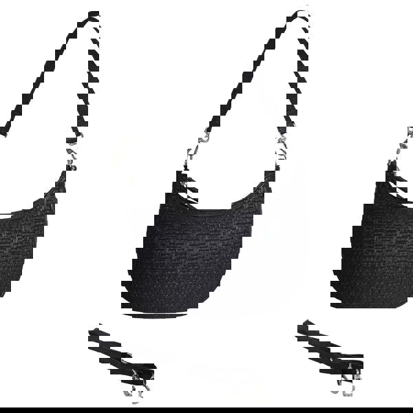 Real Hide Bags 'Wonder Weave' Black Real Leather Woven Designer Shoulder Crossbody Bag