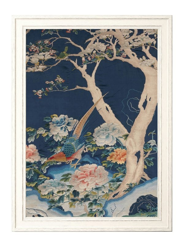 Exceptional Art Blue Blossom Trees Set of 2