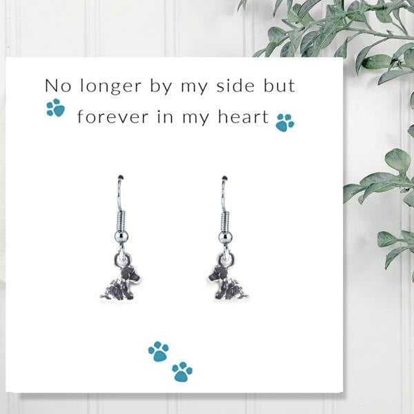 Aye Do Gifts No Longer By My Side - Dog Earrings & Gift Card