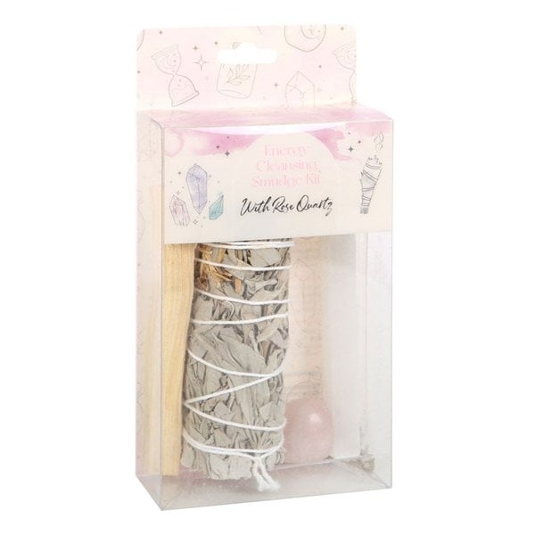 Serano Smudge Kit with Rose Quartz Crystal