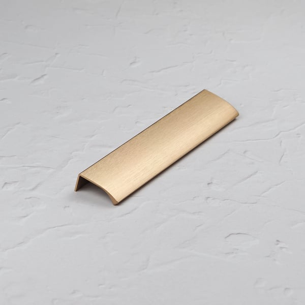 Handle & Home Brushed Brass Edge Mount Lip Pulls