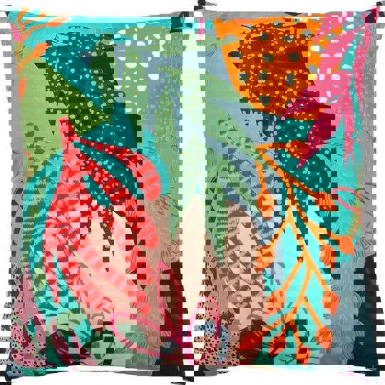 Furn Coralina Floral Outdoor Cushion Cover - Multicoloured - 