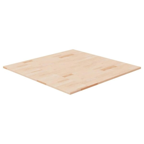 Berkfield Square Table Top 80x80x1.5 cm Untreated Solid Wood Oak
