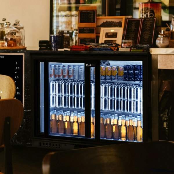 Kukoo Back Bar Fridge Cooler - Sliding Double Door