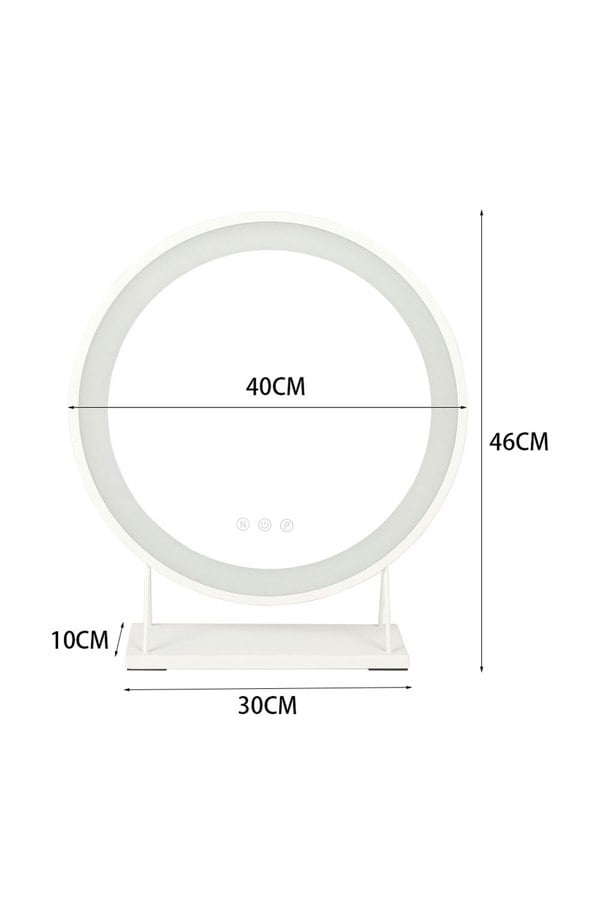 Living and Home Hollywood Makeup Mirror 3 Color Modes with LED Lights Desktop Round Vanity Mirror