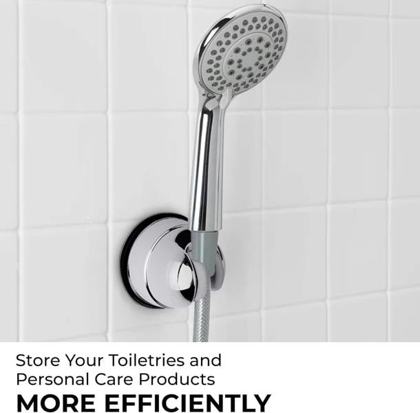 Blue Canyon Shower Head Holder Bracket - Chrome - Suction cup no screws