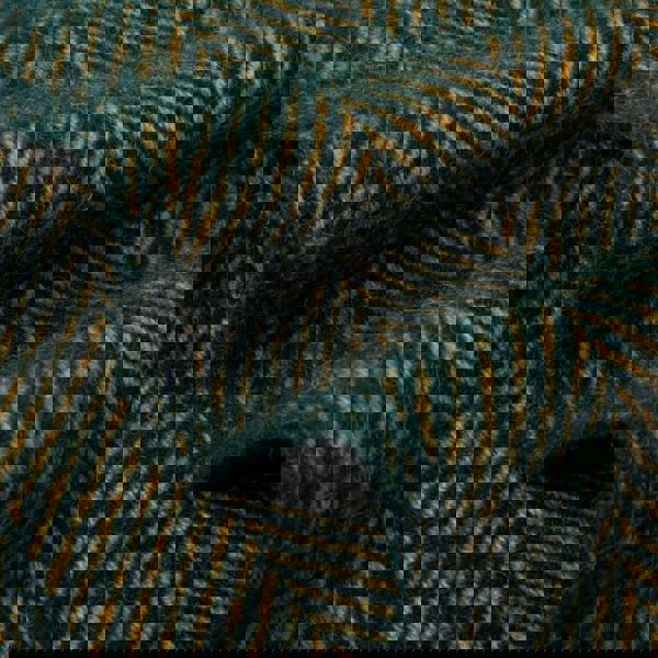Evening Tales - Pure New Wool Blanket - Traditional Herringbone - Racing Green & Toffee - Heating & Plumbing London - Throw