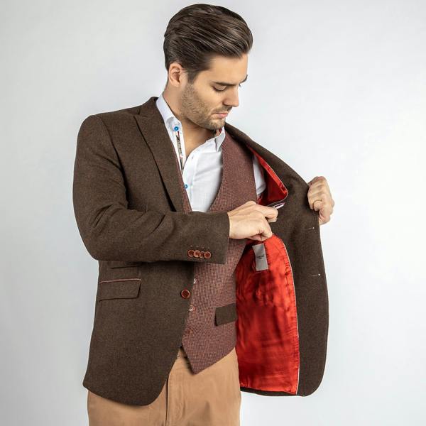 WOOL PICK - LAPPEL JACKET & WAISTCOAT COMBO - Claudio Lugli Shirts
